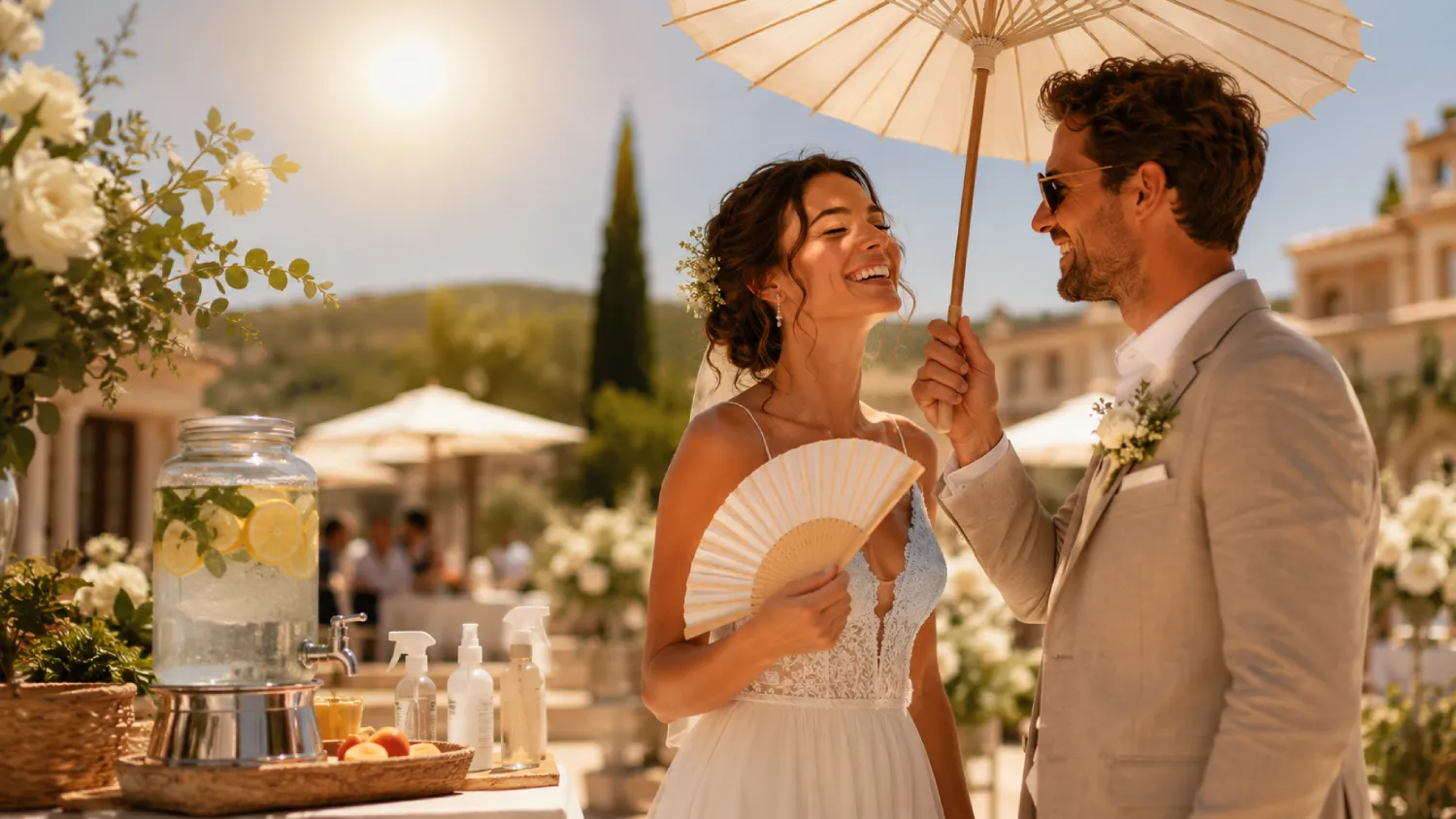 Mariage et canicule : le guide complet pour ne pas fondre le jour J (et garder le sourire)